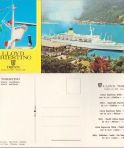 Blocchetto di cartoline Lloyd Triestino a colori – Navi storiche Trieste