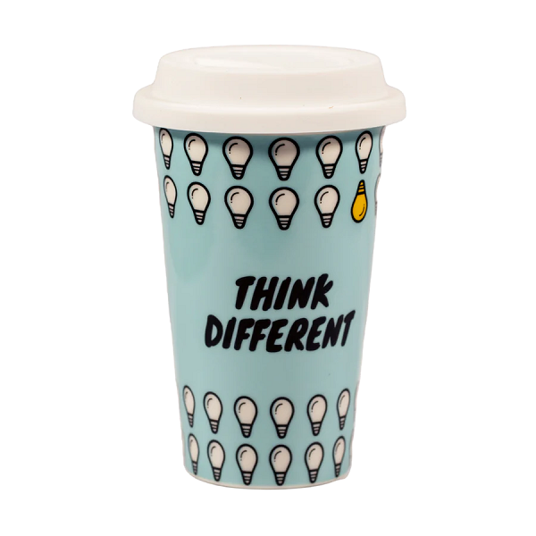 Tazza Americana In Ceramica Think Different IdeaForProject - immagine 2